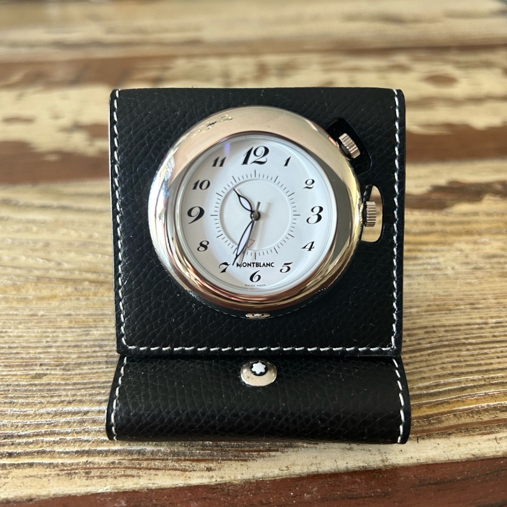 Montblanc Black Travel Clock